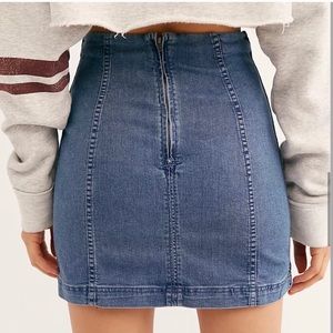 Free People Modern Femme Denim Mini Skirt Size 8